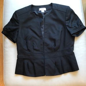 Talbots short sleeve black blazer
